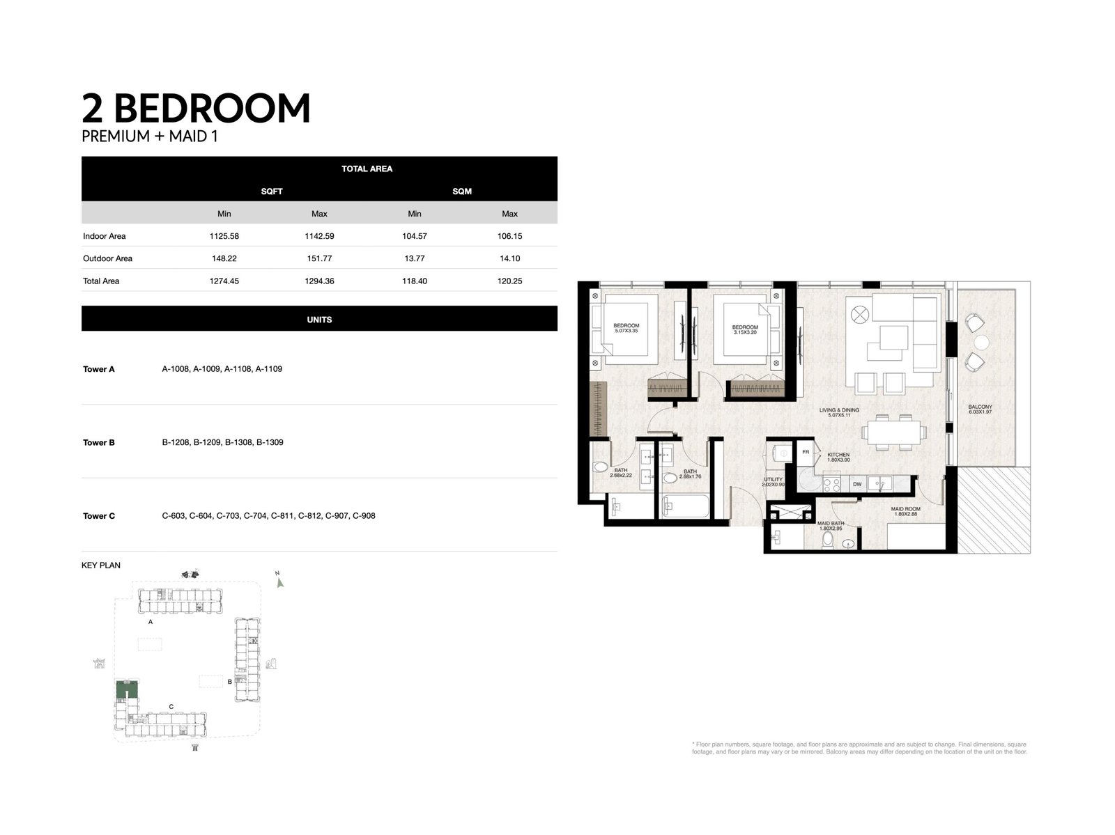 2 bedroom apartment floor plan Lunara The Strand RAK