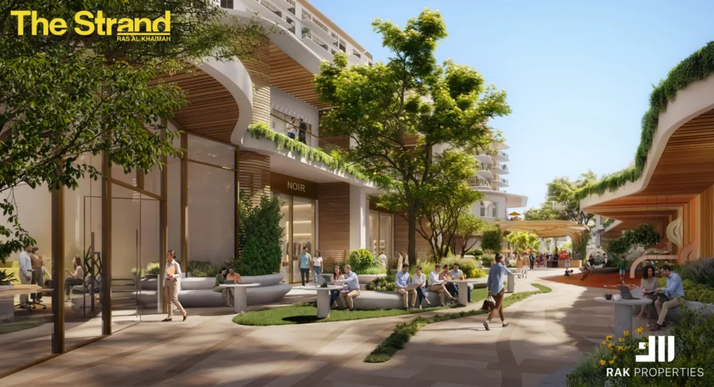 Landscaped podium and pool deck at Lunara The Strand